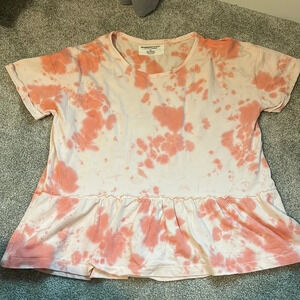 Pink tie dye 1X the Sweatshirt Project top